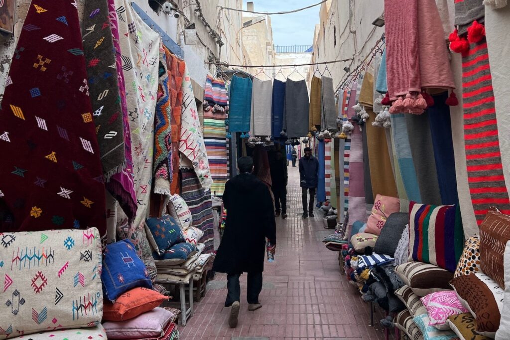 shopping in medina in essaouira in december